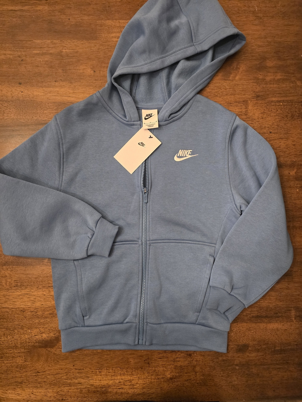 Nike Kids Blue Full-Zip Hooded Sweatshirt NWT